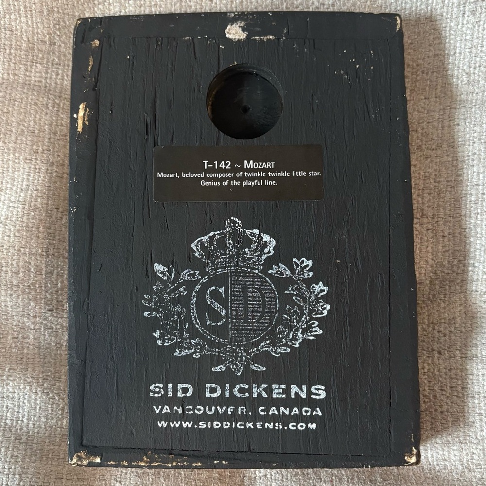 Sid Dickens Black and White Mozart Plaque - Picture 2 of 7